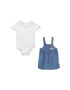 Levi's compleu bebe culoarea alb - Pled.ro