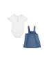 Levi's compleu bebe culoarea alb - Pled.ro