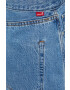 Levi's fusta cu doua fete culoarea albastru marin midi drept - Pled.ro