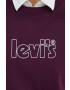 Levi's hanorac de bumbac femei culoarea violet cu imprimeu - Pled.ro