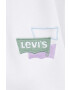 Levi's hanorac de bumbac femei culoarea alb cu imprimeu - Pled.ro