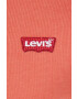 Levi's hanorac de bumbac femei culoarea portocaliu cu glugă neted - Pled.ro