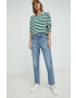 Levi's jeansi 501 Original Cropped femei high waist - Pled.ro