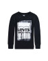 Levi's longsleeve din bumbac pentru copii culoarea negru cu imprimeu - Pled.ro