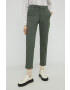 Levi's pantaloni femei culoarea verde mulata medium waist - Pled.ro