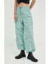 Levi's pantaloni CONVERTIBLE CARGO femei culoarea verde fit cargo high waist - Pled.ro