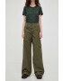 Levi's pantaloni de bumbac BAGGY CARGO culoarea verde drept medium waist - Pled.ro