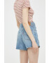 Levi's pantaloni scurți jeans femei neted high waist A4695.0001-LightIndig - Pled.ro