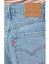 Levi's pantaloni scurți jeans femei neted high waist A4695.0001-LightIndig - Pled.ro