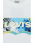 Levi's tricou de bumbac pentru copii culoarea alb cu imprimeu - Pled.ro