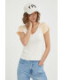 Levi's tricou din amestec de in culoarea bej - Pled.ro