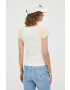 Levi's tricou din amestec de in culoarea bej - Pled.ro