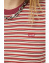 Levi's tricou din bumbac culoarea rosu - Pled.ro