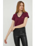 Levi's tricou din bumbac culoarea bordo - Pled.ro