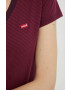 Levi's tricou din bumbac culoarea bordo - Pled.ro