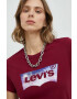 Levi's tricou din bumbac culoarea bordo - Pled.ro