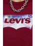 Levi's tricou din bumbac culoarea bordo - Pled.ro