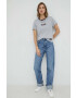 Levi's tricou din bumbac culoarea bej - Pled.ro