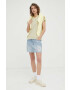 Levi's tricou din bumbac culoarea galben - Pled.ro