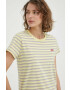 Levi's tricou din bumbac culoarea galben - Pled.ro