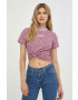 Levi's tricou din bumbac culoarea violet - Pled.ro