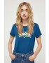 Levi's tricou din bumbac culoarea turcoaz - Pled.ro