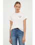 Levi's tricou din bumbac culoarea bej - Pled.ro