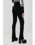 Liviana Conti pantaloni femei culoarea negru evazati high waist - Pled.ro