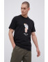 Local Heroes Tricou din bumbac culoarea negru cu imprimeu - Pled.ro