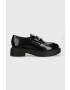 Love Moschino mocasini de piele femei culoarea negru cu platforma JA10154G1HIB0000 - Pled.ro