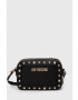 Love Moschino poseta de piele culoarea negru - Pled.ro