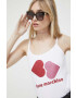 Love Moschino top femei culoarea alb - Pled.ro