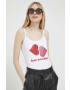 Love Moschino top femei culoarea alb - Pled.ro