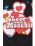 Love Moschino top din bumbac culoarea negru - Pled.ro