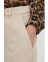 Lovechild pantaloni femei culoarea bej lat high waist - Pled.ro