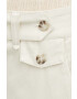 Lovechild pantaloni de bumbac culoarea bej lat high waist - Pled.ro