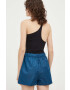 Lovechild pantaloni scurti femei neted high waist - Pled.ro