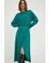 Lovechild rochie culoarea verde maxi drept - Pled.ro