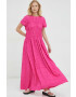 Lovechild rochie Akia culoarea roz maxi evazati - Pled.ro