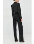 Luisa Spagnoli pantaloni femei culoarea negru lat high waist - Pled.ro