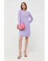 Luisa Spagnoli rochie din lana Monologo culoarea violet mini drept - Pled.ro