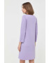 Luisa Spagnoli rochie din lana Monologo culoarea violet mini drept - Pled.ro