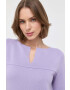 Luisa Spagnoli rochie din lana Monologo culoarea violet mini drept - Pled.ro