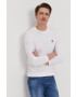 Lyle & Scott Longsleeve bărbați culoarea alb material neted - Pled.ro