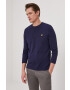 Lyle & Scott Longsleeve bărbați culoarea albastru marin material neted - Pled.ro