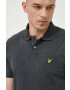 Lyle & Scott polo de bumbac culoarea negru neted - Pled.ro