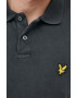 Lyle & Scott polo de bumbac culoarea negru neted - Pled.ro