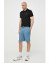 Lyle & Scott polo de bumbac culoarea negru neted - Pled.ro