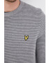 Lyle & Scott Pulover de bumbac bărbați culoarea gri light - Pled.ro