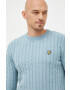 Lyle & Scott pulover din amestec de lana barbati light - Pled.ro